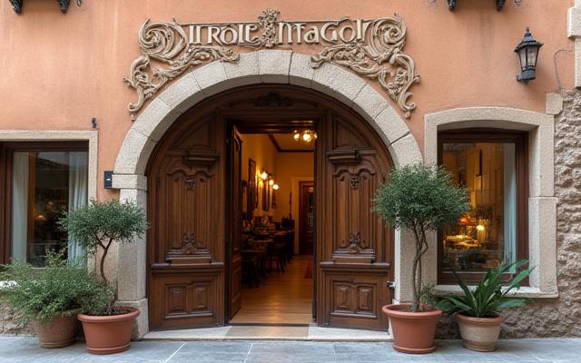 Esterno del laboratorio di Airone Intaglio a Bassano del Grappa, con dettagli artigianali.