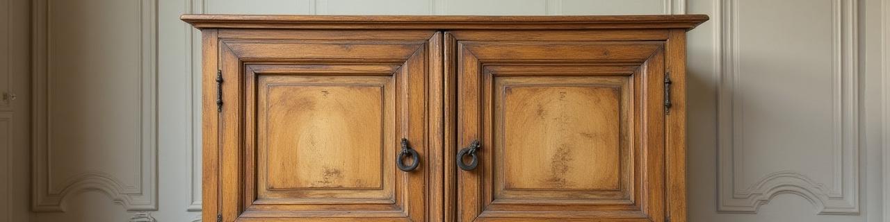 Antico armadio restaurato con patina originale mantenuta