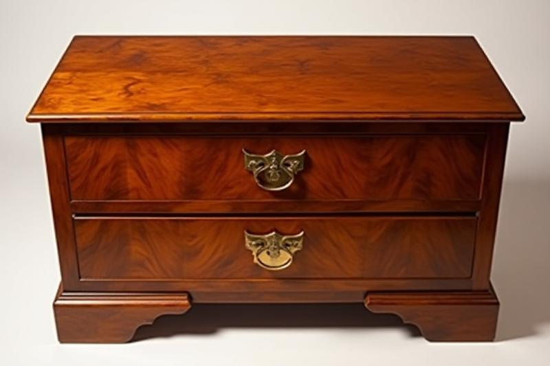 Comodino antico restaurato, lucido e brillante